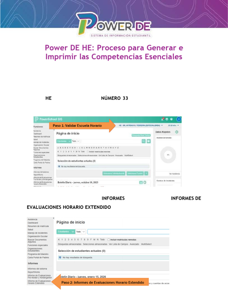 Guia Generar e Imprimir Informes Competencias Esenciales | PDF