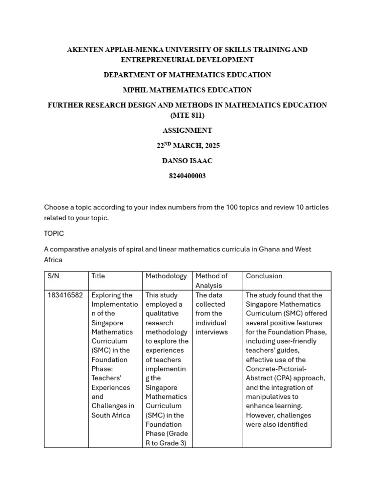 Review of 10 Articles | PDF