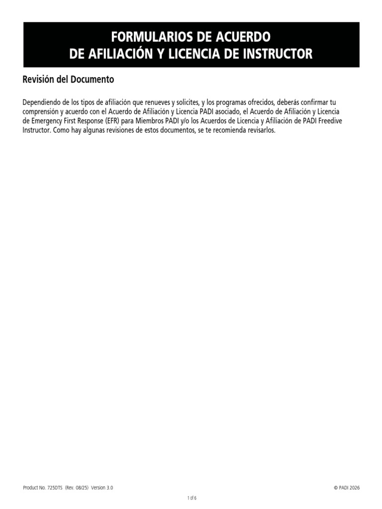 725DTS Instructor Membership License Agreements Long Form 2026 | PDF
