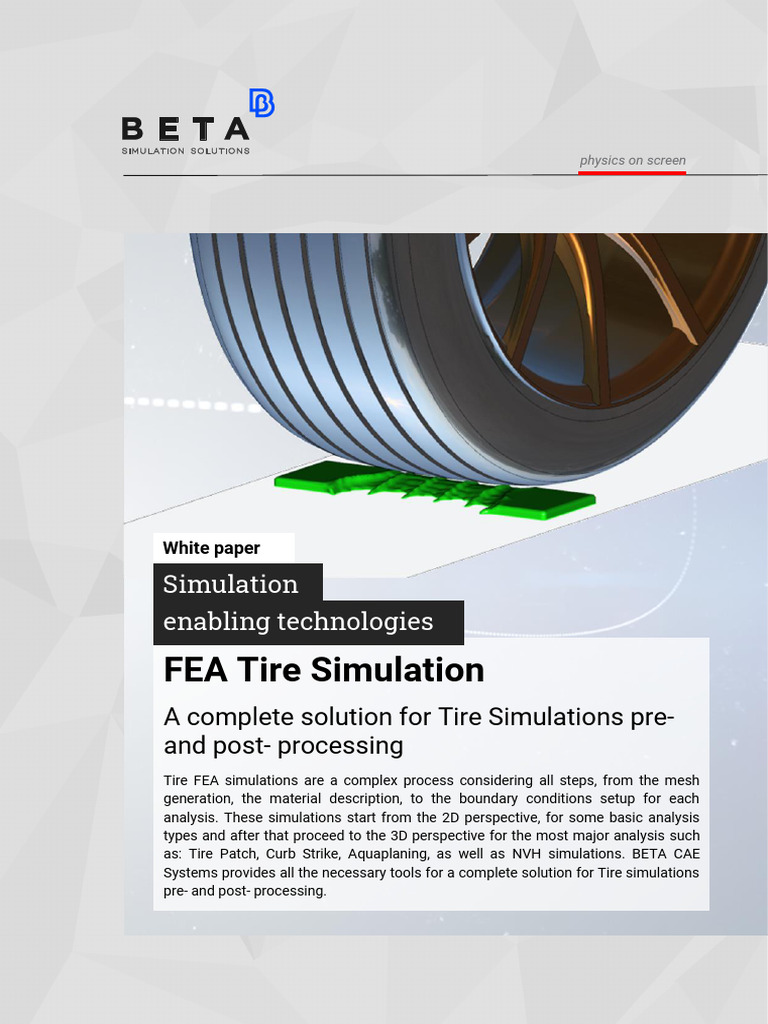 Tire Simulation White Paper | PDF | Simulation | Finite Element Method