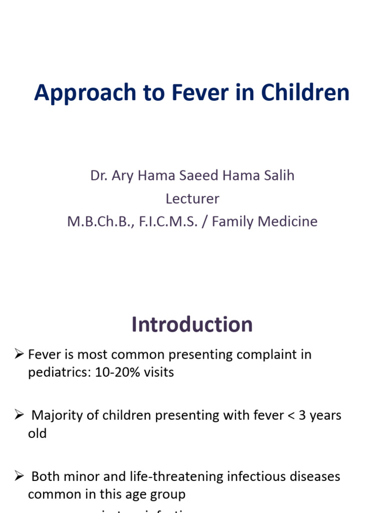 3 - Approach To Fever in Children | PDF | Fever | Meningitis