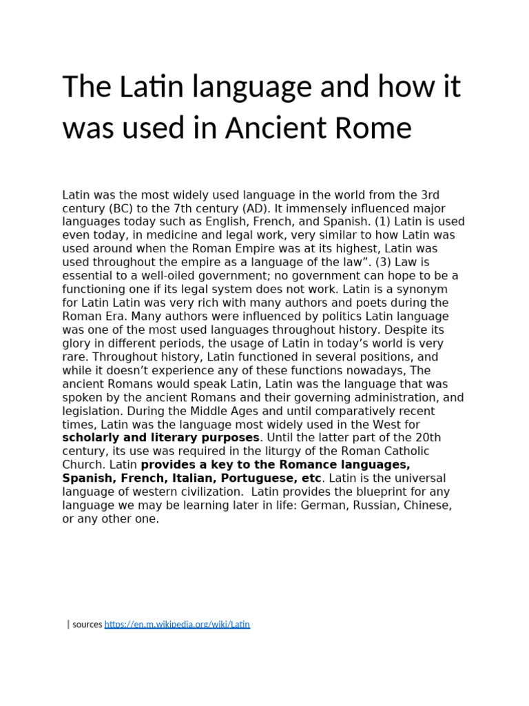 Lain Language Essay | PDF