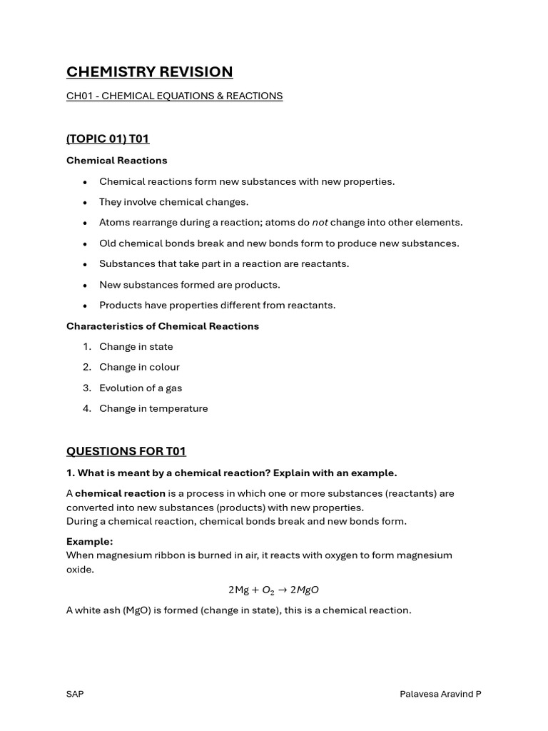 Chemistry | PDF | Chemical Reactions | Redox