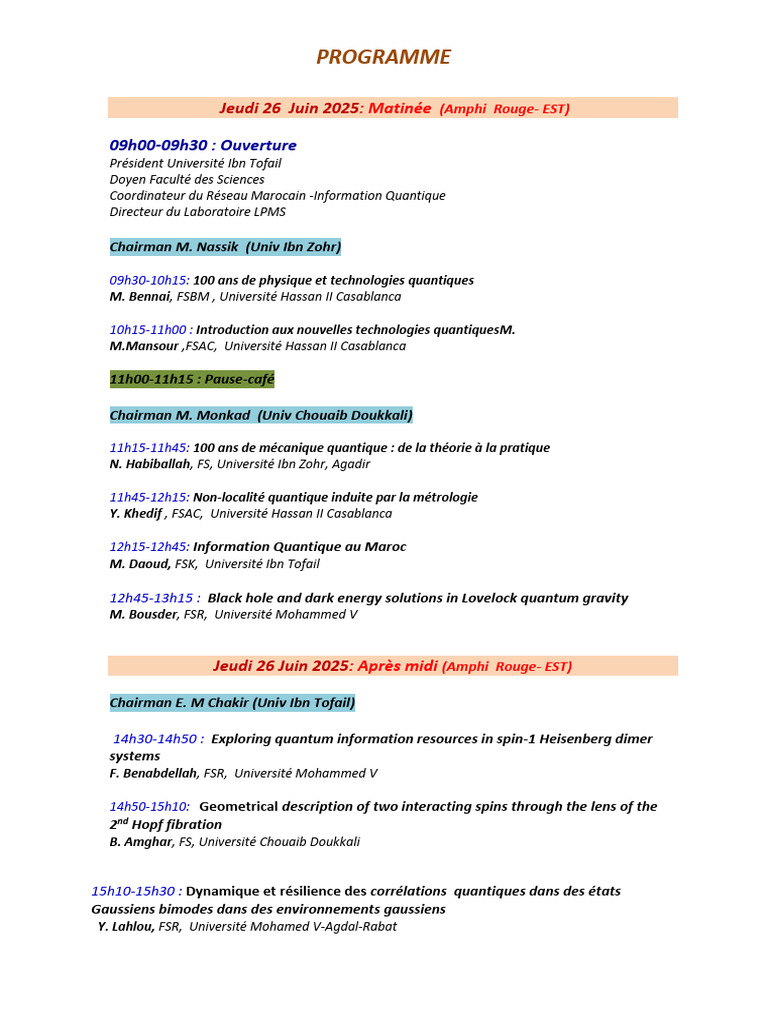 Programme 2025 FSK - 250625 - 213145 | PDF | Théories scientifiques ...