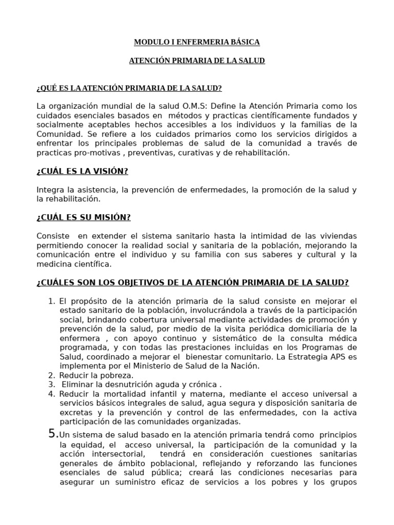 7 - Atención Primaria de La Salud | PDF | Cuidado de la salud | Hospital