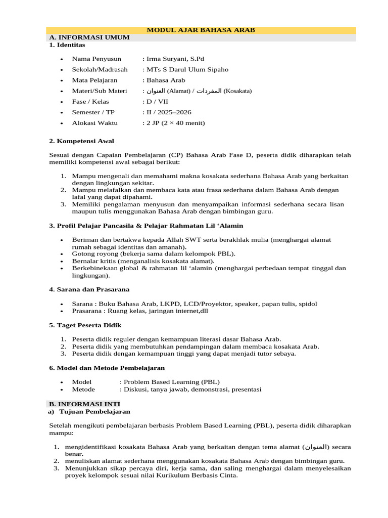 Modul Ajar | PDF