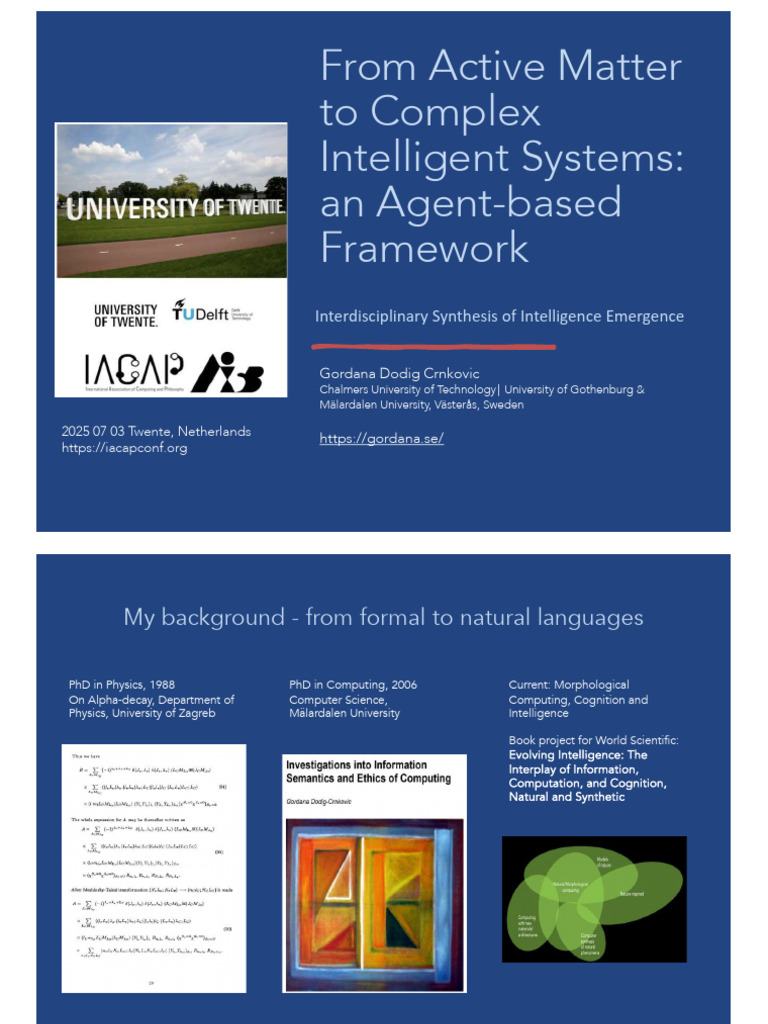 From Active Matter To Complex Intelligent Systems - An Agent-Based ...