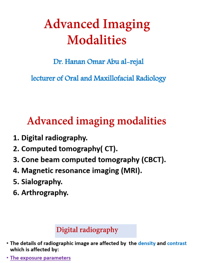 Advanced Imaging Modalities | PDF | Ct Scan | Radiography