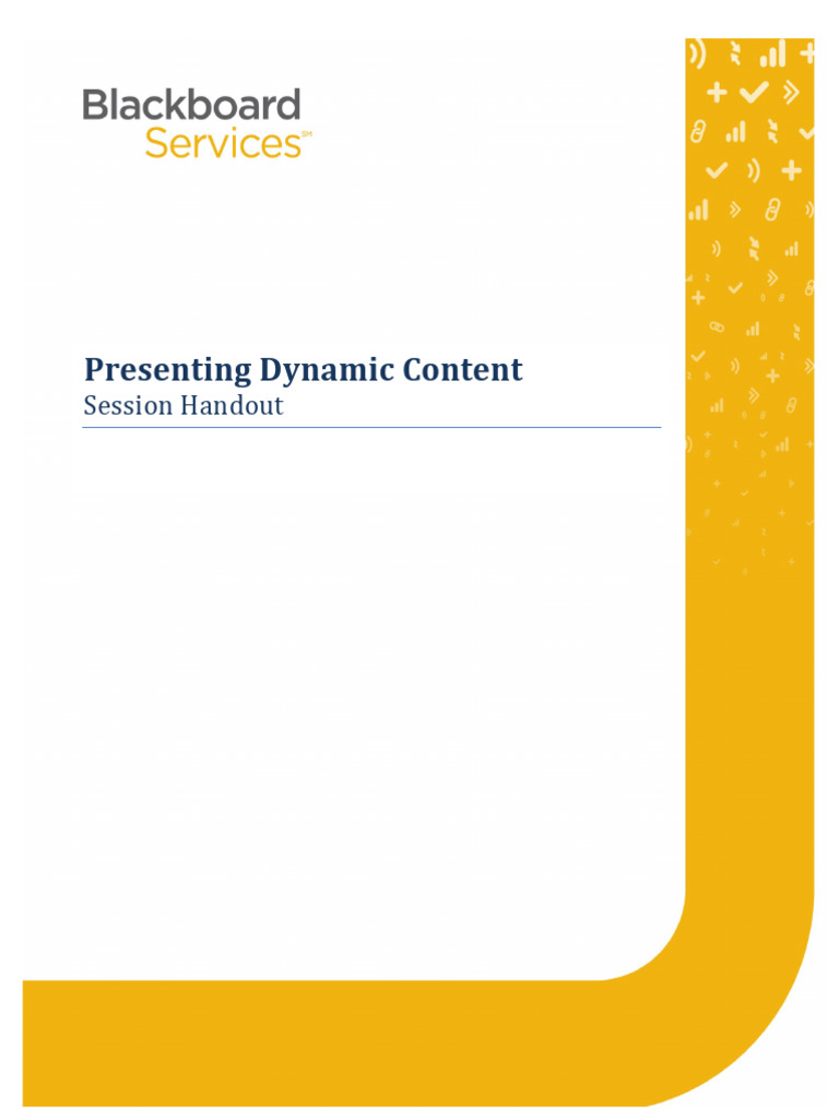 02 PresentingDynamicContent SessionHandout | PDF | Usability | Computing