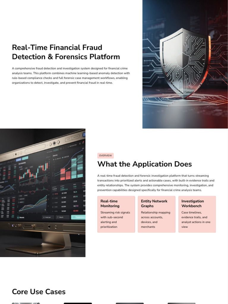 Real Time Financial Fraud Detection and Forensics Platform | PDF ...