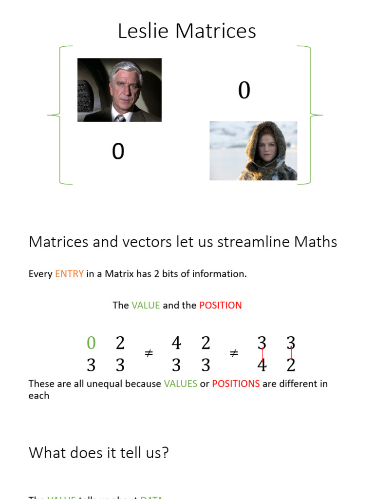 Leslie Matrices | PDF | Matrix (Mathematics) | Mathematics