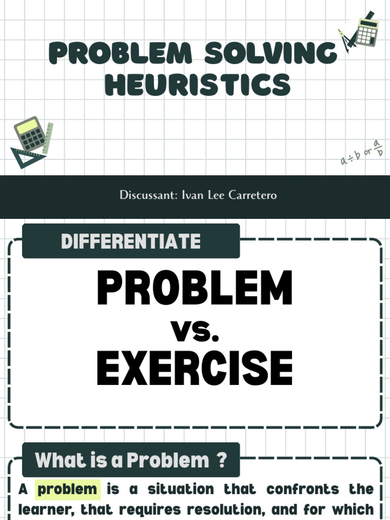 Problem Solving and Heuristics Ivan Lee | PDF | Heuristic | Cognition