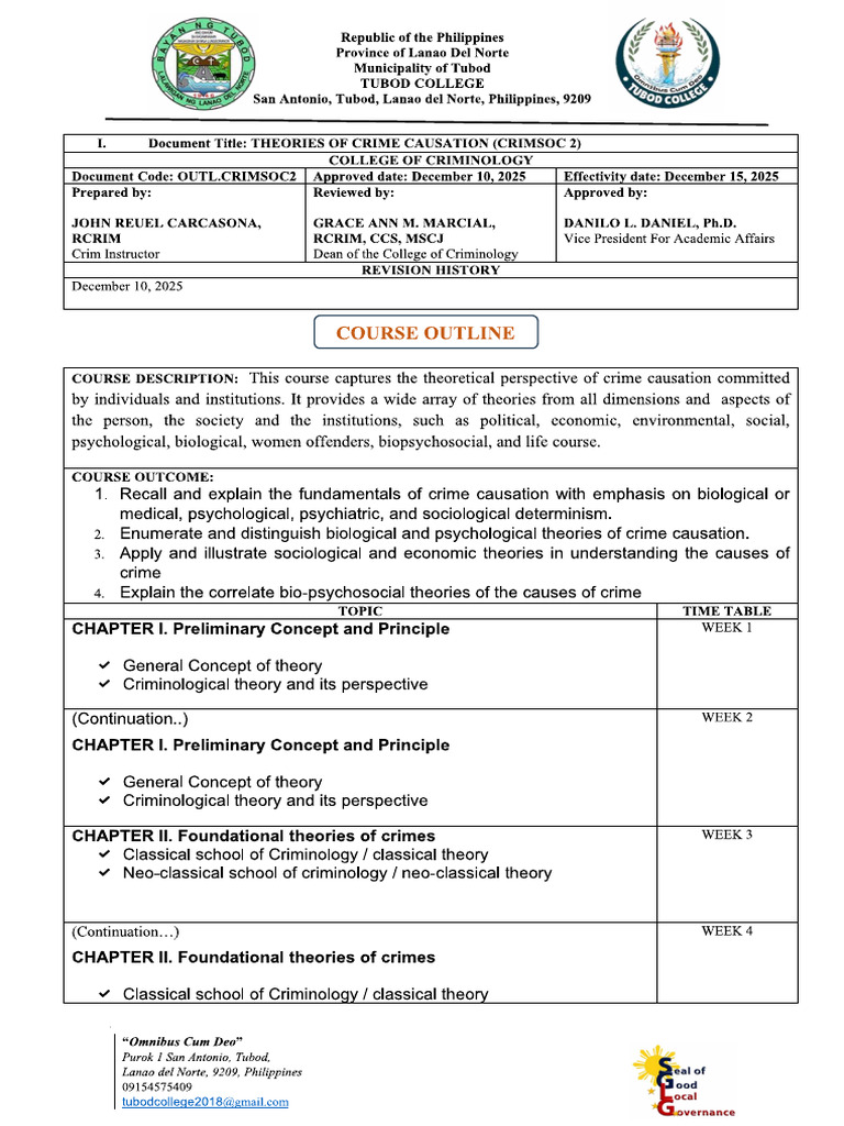Course Outline | PDF