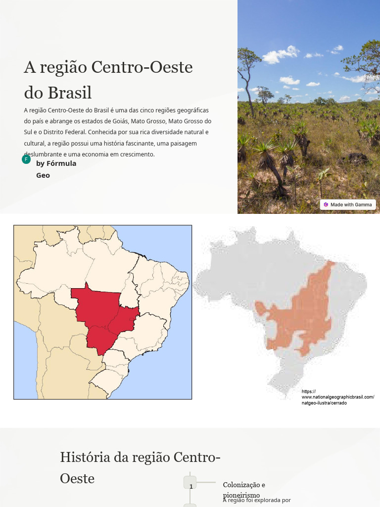 A Regiao Centro Oeste Do Brasil | PDF | Agricultura | Brasil