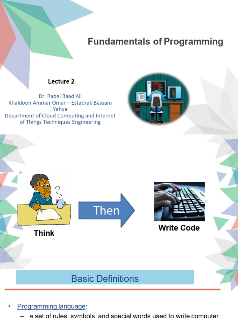 Lecture 02 | PDF | Computer Program | Programming
