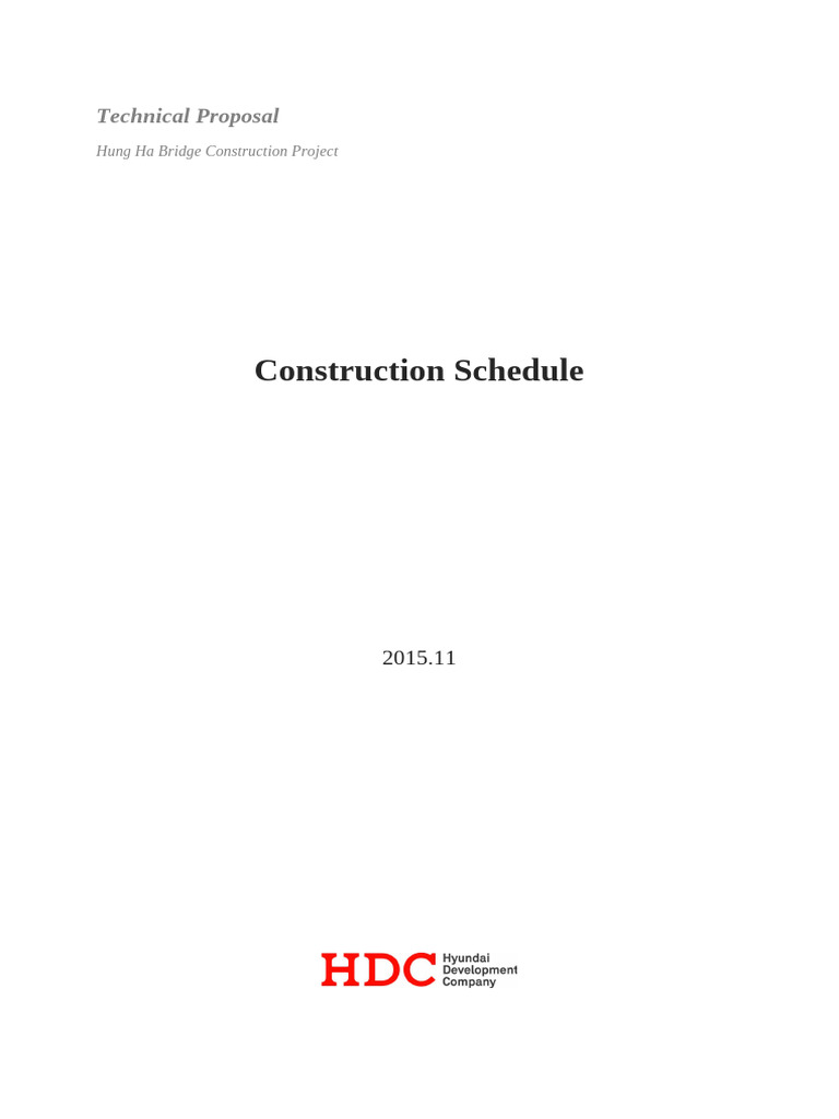 6.7 Construction Schedule | PDF | River | Concrete