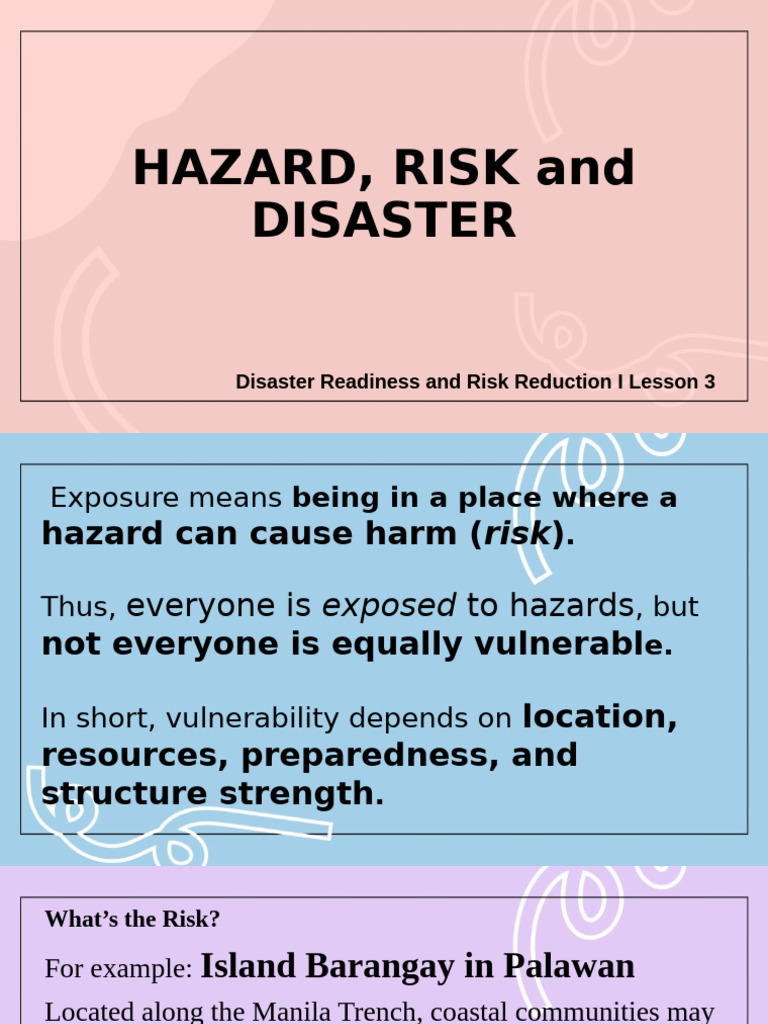DRRR - Lesson 3 | PDF | Natural Disasters | Hazards