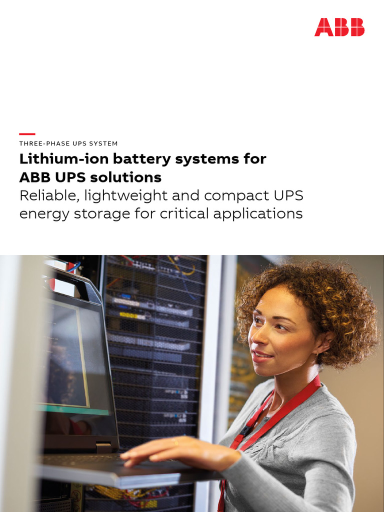 Lithium Ion Battery System UPS Solutions | PDF | Lithium Ion Battery ...