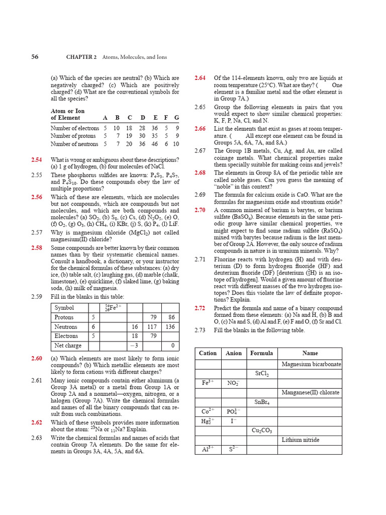 General Chemistry The Essential Concepts Chapter 2 B | PDF | Chemistry ...