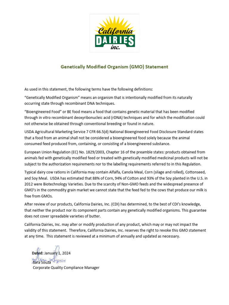 Gmo Statement 2024 | PDF