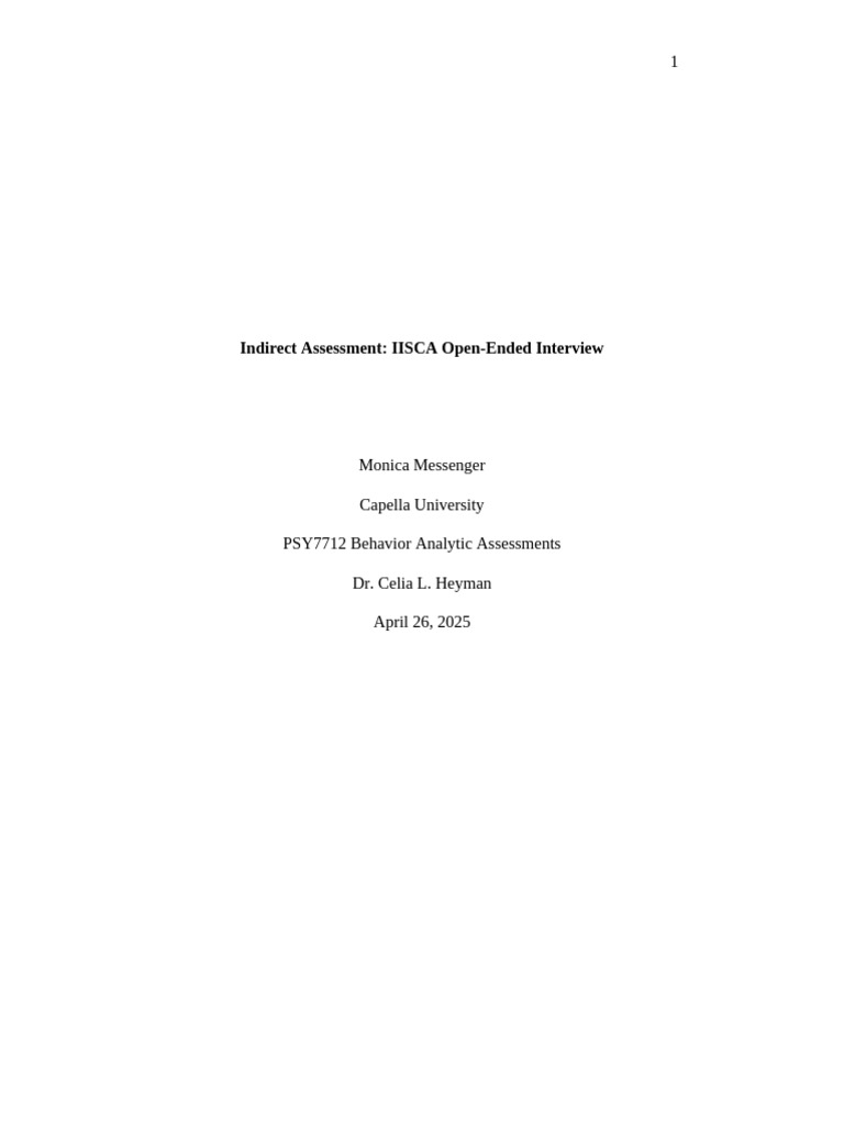 Unit 3 Assignment Template - Indirect Assessment | PDF | Apa Style ...