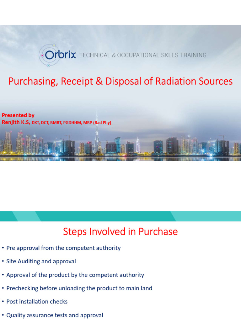 Disposal of Radiation Sources | PDF | X Ray | Radioactivity
