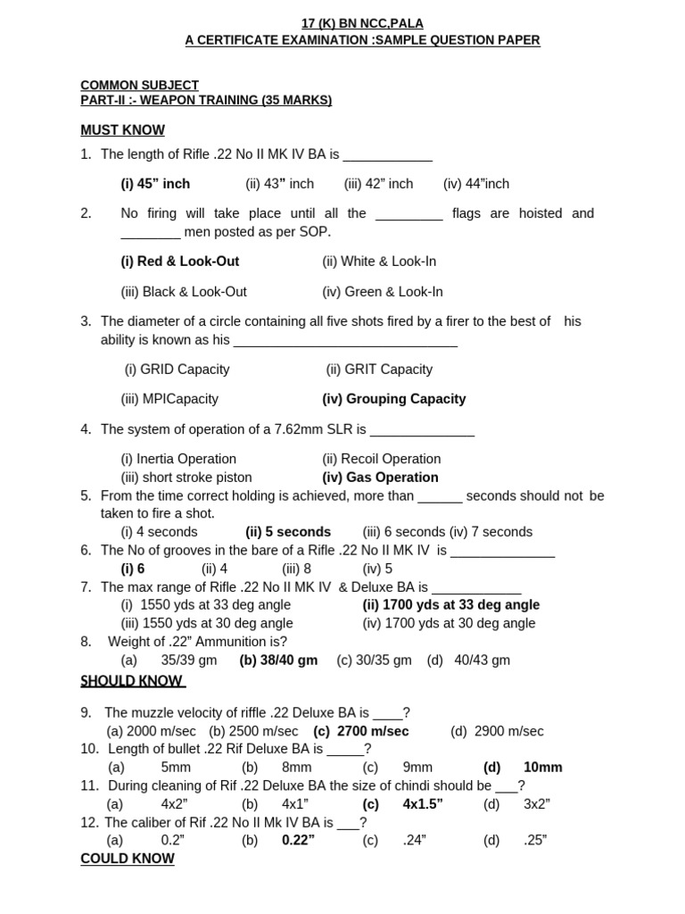 A Cert-sample Question Paper | PDF