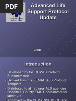Advanced Life Support Protocol Update 2006