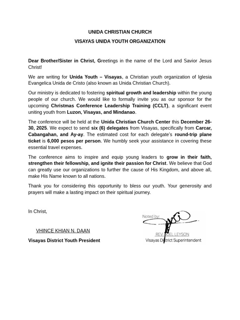 Solicitation Letter | PDF