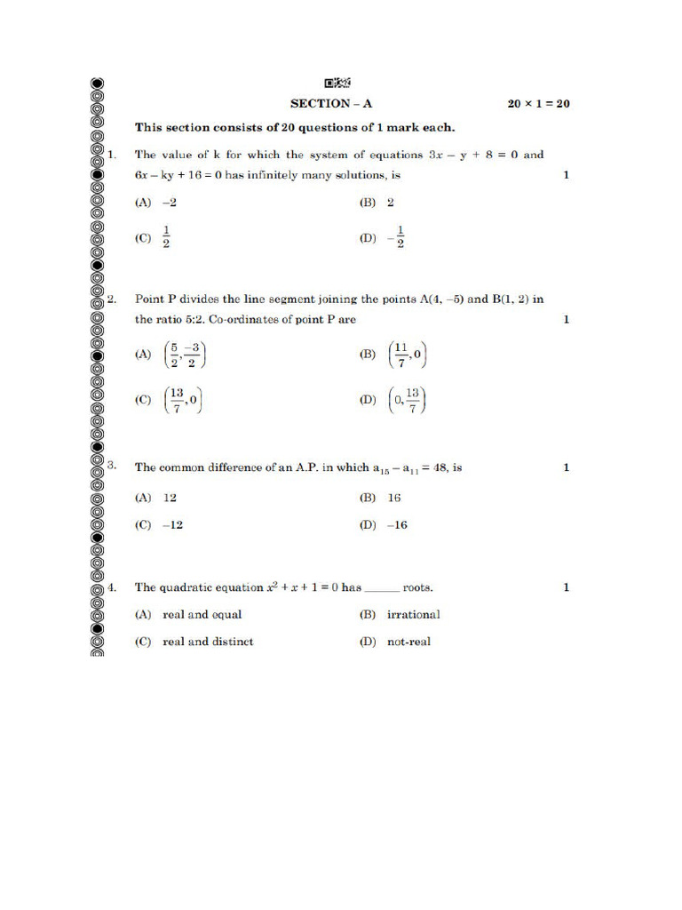 X Sample Paper 2 | PDF