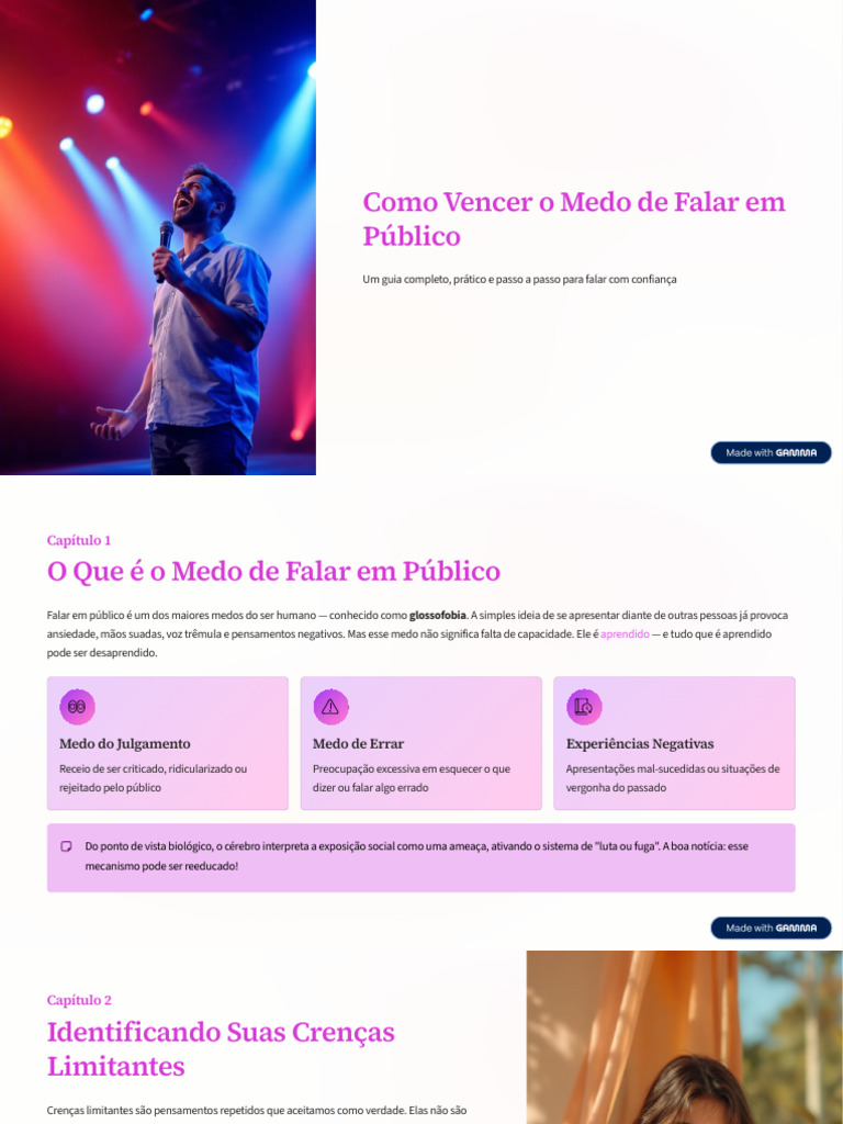Como Vencer o Medo de Falar em Publico | PDF | Pensamento | Mente