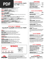 Donatos Carryout Menu | PDF | Pizza | Sausage