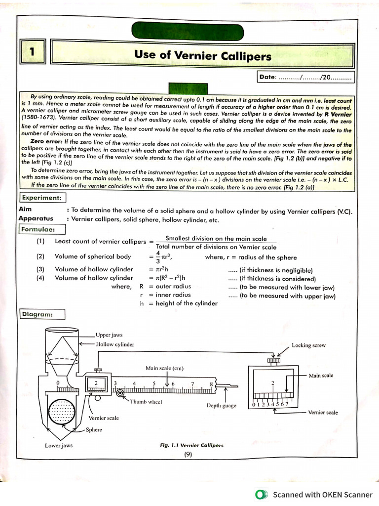 Physics Practical 1 and 2 | PDF