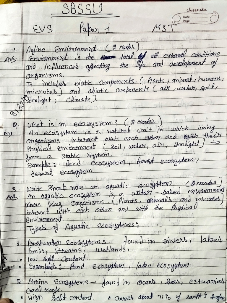 Evs Question | PDF