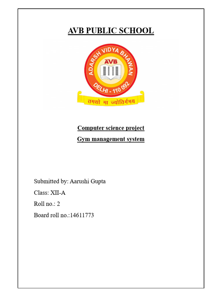 cs gym management | PDF | Databases | My Sql