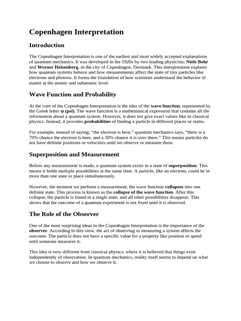 Copenhagen Interpretation | PDF | Quantum Mechanics | Uncertainty Principle