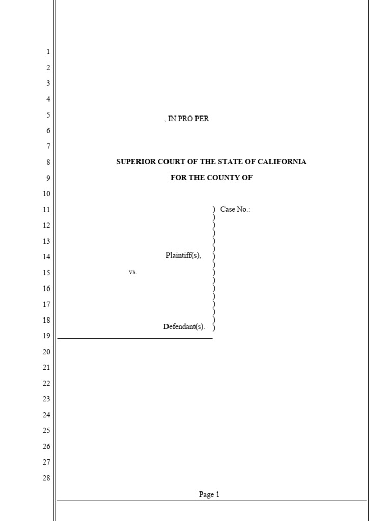 Pleading PDF Caption Page | PDF
