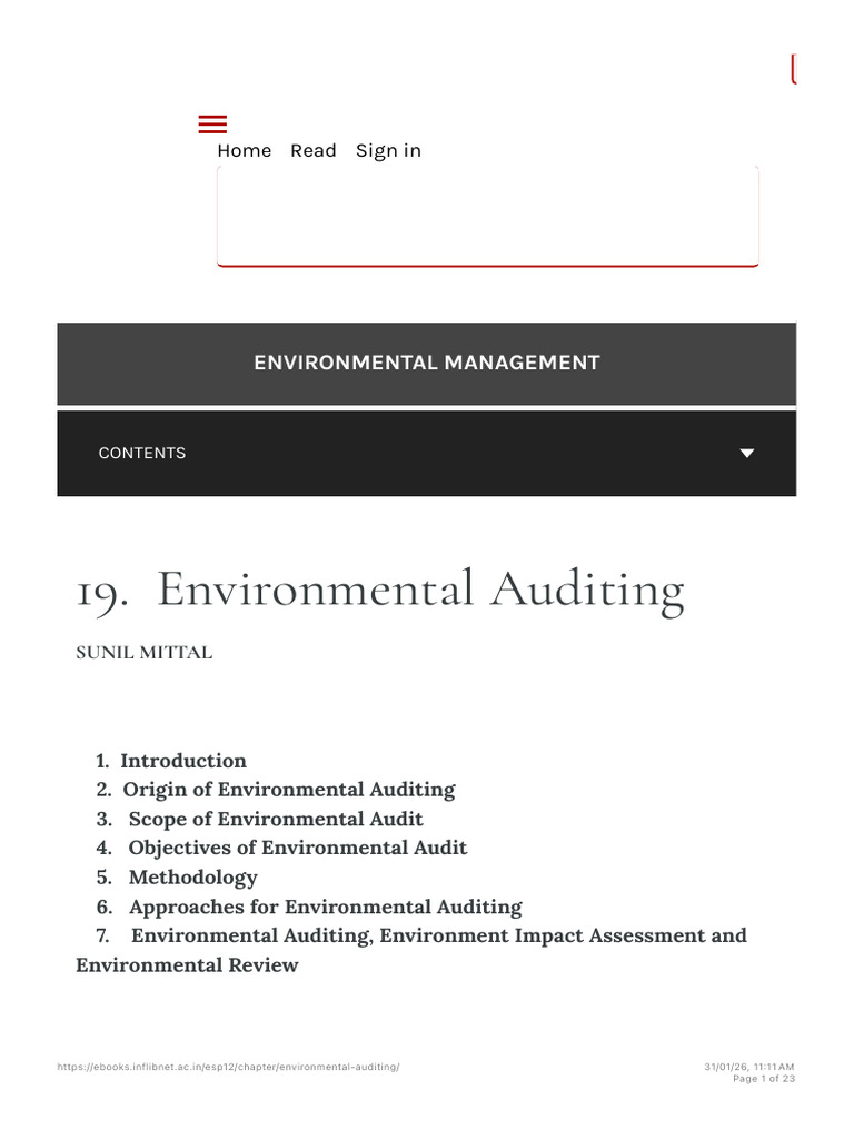 Environmental Auditing – Environmental Management | PDF | Audit ...