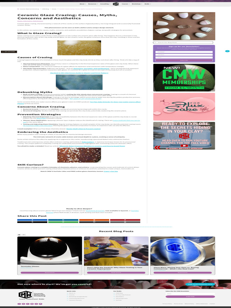 Ceramic Glaze Crazing_ Causes, Myths, Concerns, And Aesthetics | PDF ...