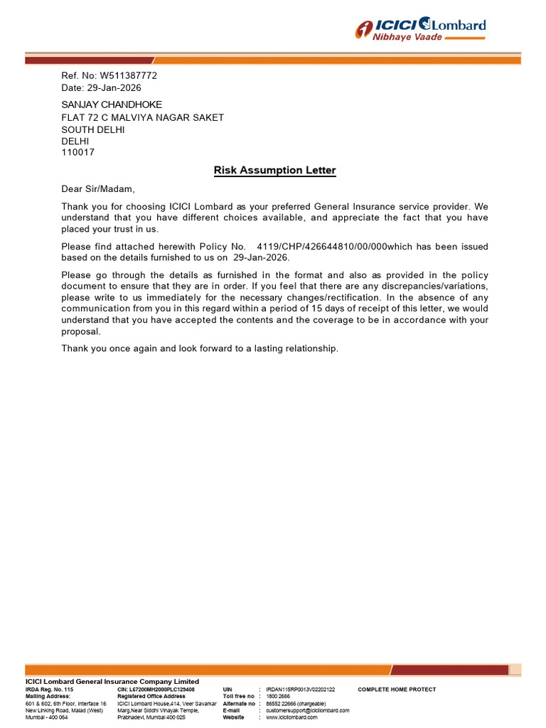 4119 CHP 426644810 00 000 | PDF | Insurance | Financial Services
