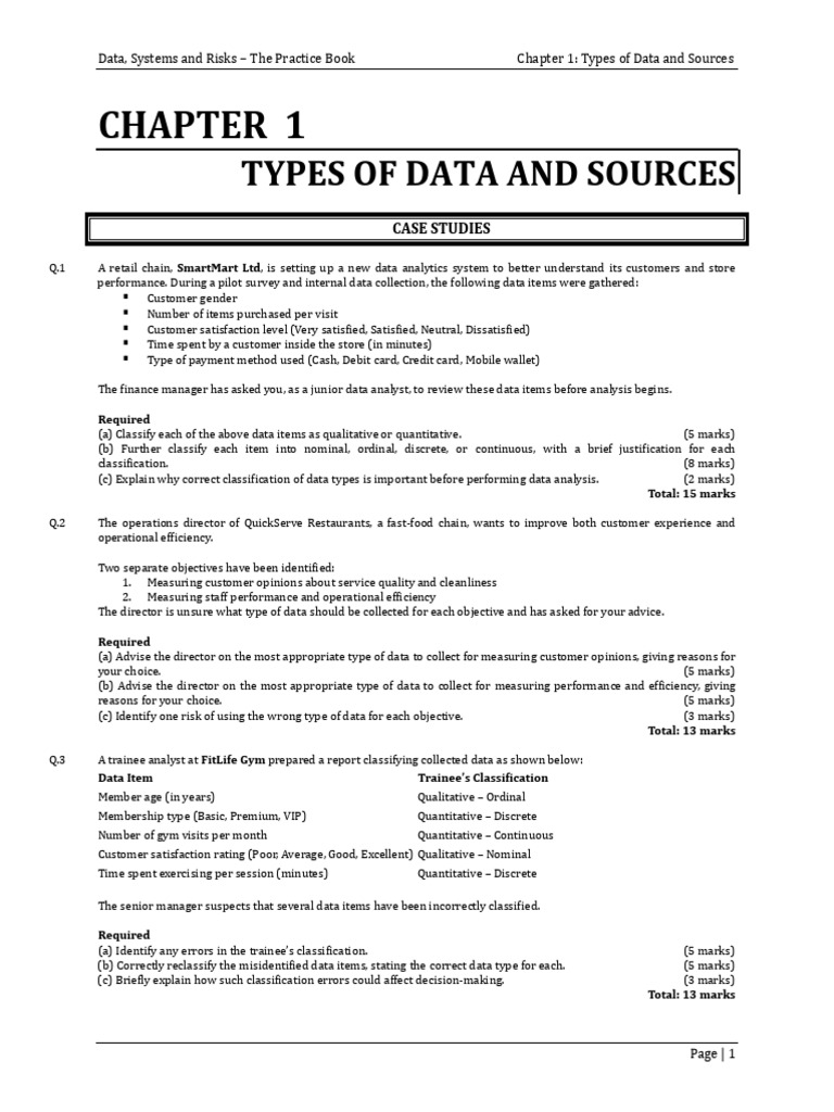 Types of Data and Sources (Vol - 2) | PDF | Data | Data Analysis