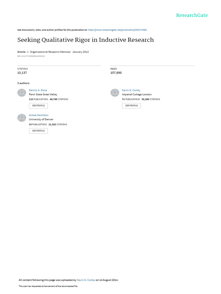 S2 Seeking Qualitative Rigor in Inductive Research | PDF | Qualitative ...