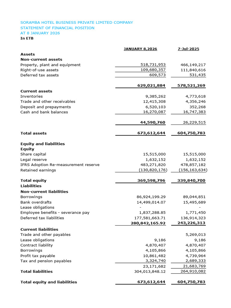 Six Months Intrem Report Soramba.xlsx2 | PDF | Equity (Finance) | Economies