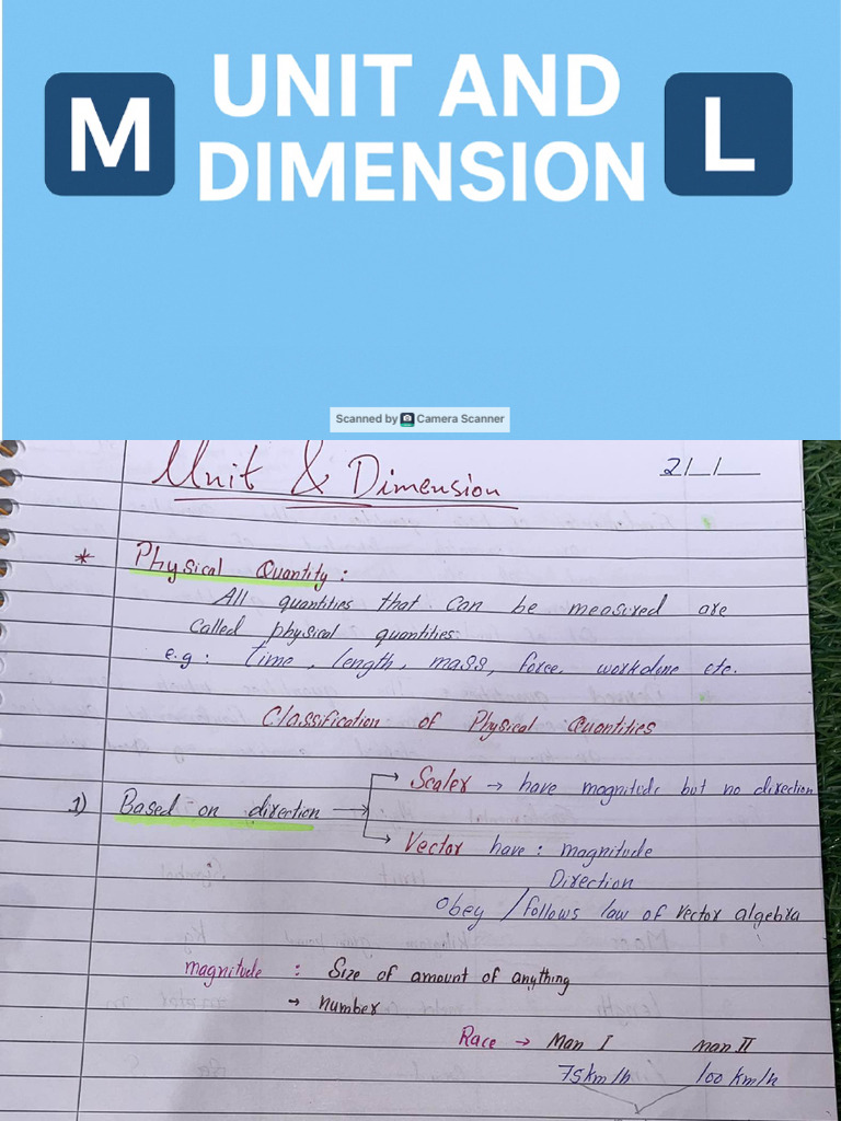Unit and Dimensions | PDF
