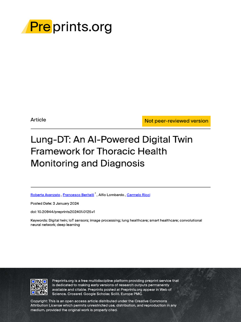 Lung-DT an AI-Powered Digital Twin Framework for Thoracic Health ...