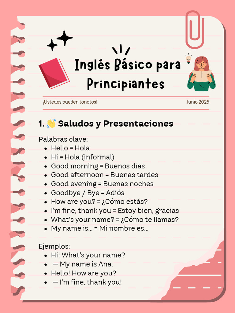 Ingles Básico para Principiantes | PDF