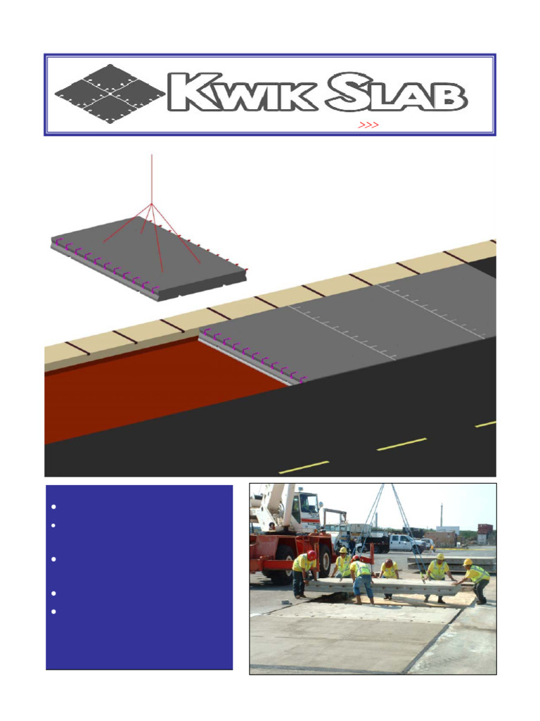 Kwik Slab Brochure 120406 Rev | PDF | Precast Concrete | Concrete
