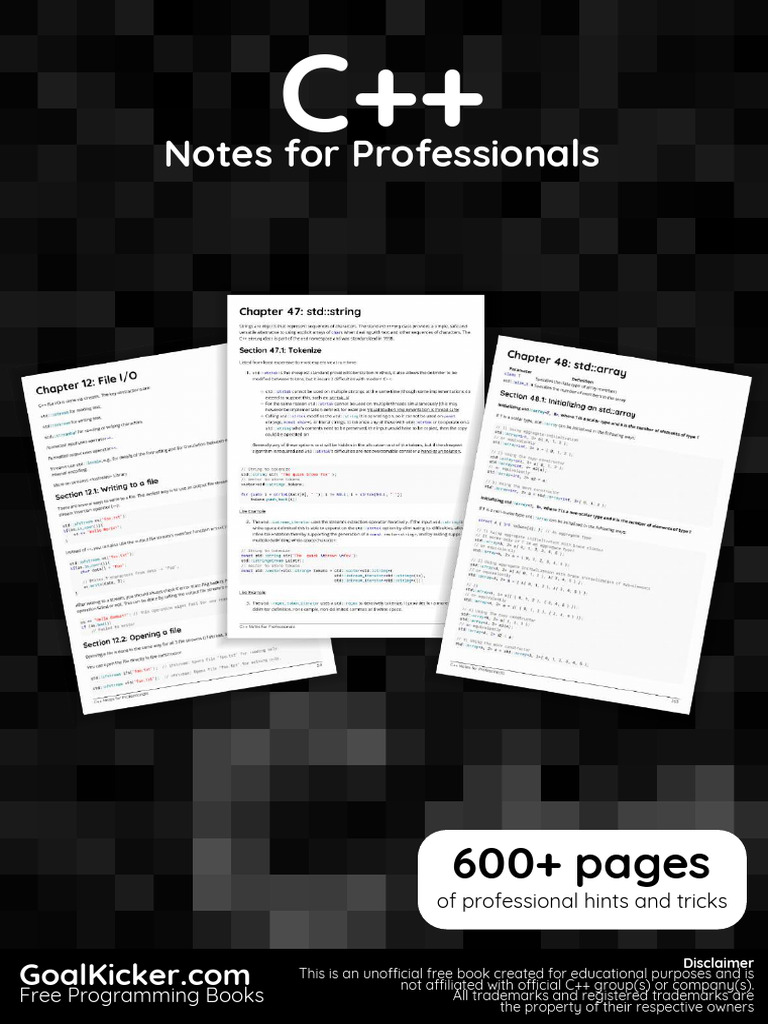 c Plus Plus Notes for Professionals | PDF | Pointer (Computer ...