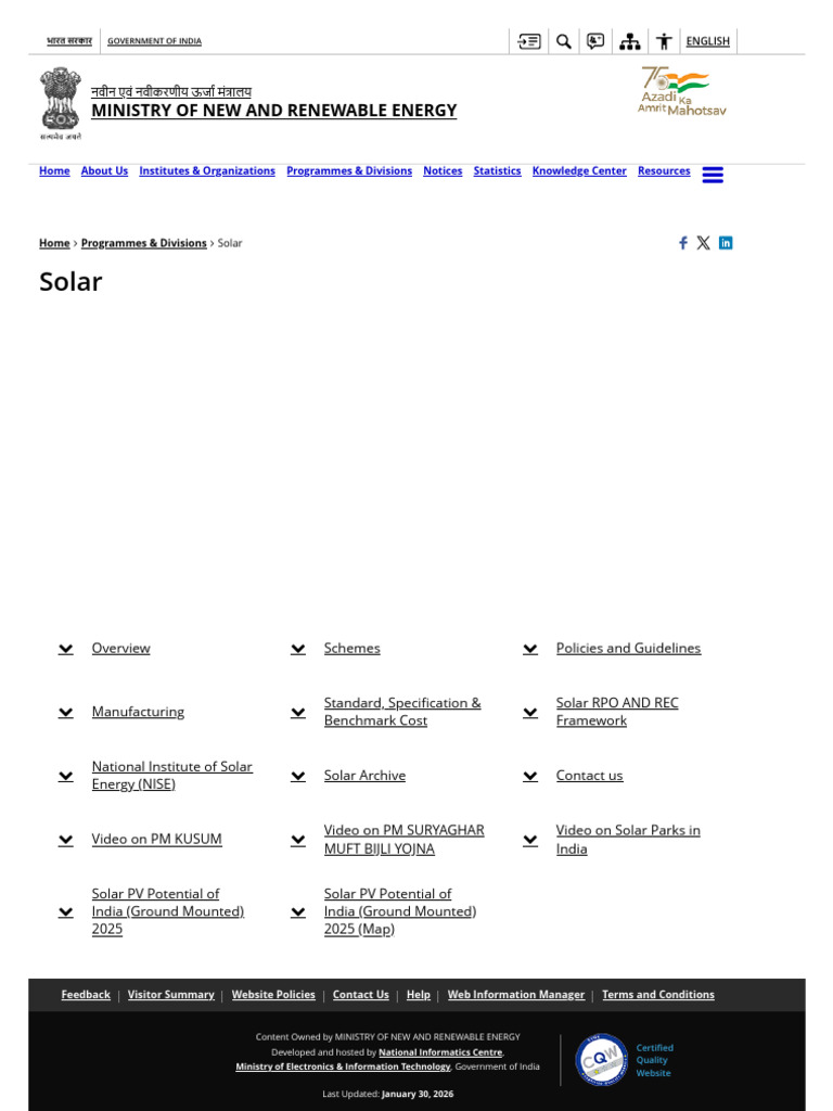 Solar _ Ministry of New and Renewable Energy _ India | PDF | Renewable ...