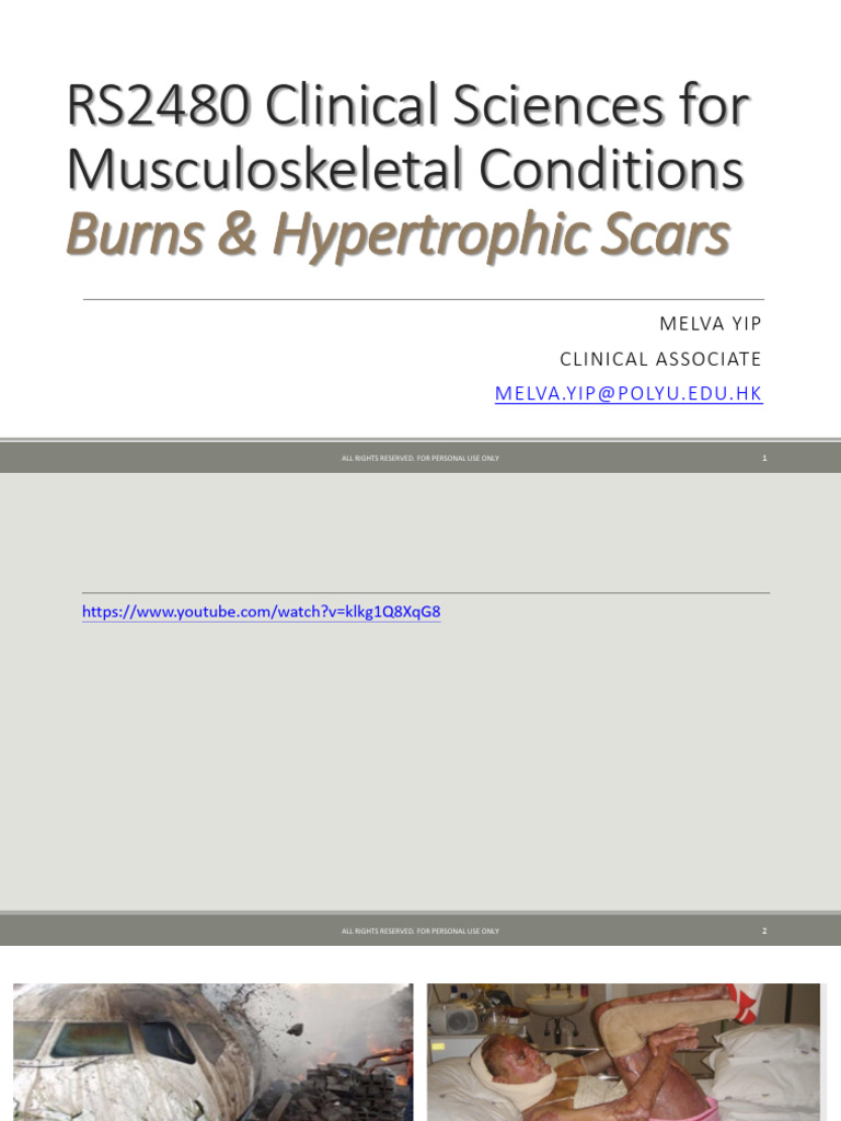 RS2480 Week12 Lec Burn and Scar | PDF | Scar | Wound Healing